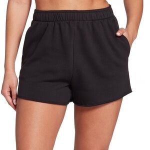 DSG Women’s Boyfriend Fleece Pure Black Mid-Rise Shorts